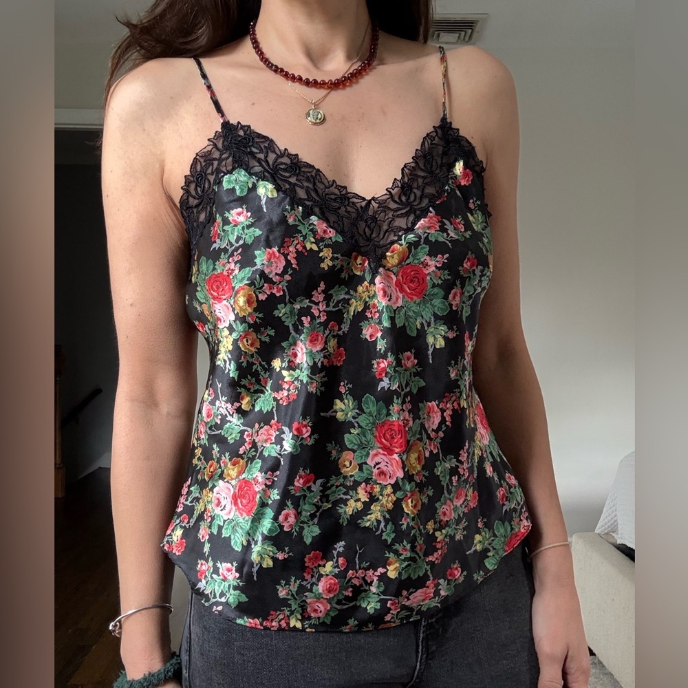 Victoria’s Secret Vintage Satin Floral Camisole.
